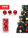 Generic 24-Piece Christmas Tree Hanging Ball Ornament With Lanyard Set Red