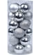 Generic 24-Piece Christmas Tree Hanging Ball Ornament With Lanyard Set Silver