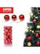 Generic 24-Piece Xmas Tree Balls Ornaments For Decoration Red