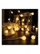 Generic 40 LED Battery Operated Garland Ball LED String Lights Yellow 6meter