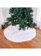 Generic 90Cm Plush Long Haired Artificial Tree Skirt Decoration White