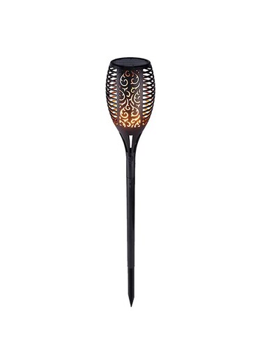 Generic 96 LED Solar Flame Light Black 34x15x14cm