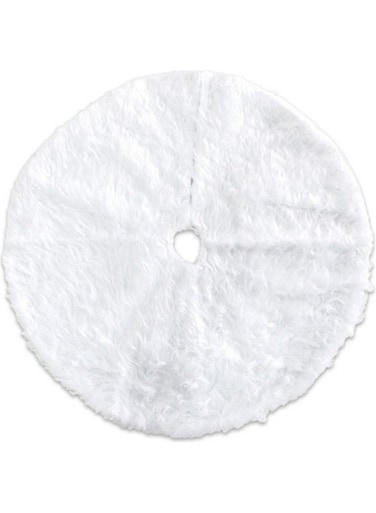 Generic Decoration Plush Tree Skirt Decor 122cm White