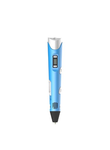 Generic Digital Display Intelligent 3D Printing Pen High Temperature 3D Graffiti Painting Pens With USB Cable Blue