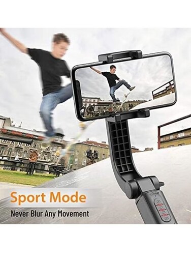Generic Gimbal Stabilizer For Smartphone With Extendable Selfie Stick and Tripod, 1-Axis Multifunction Remote 360&deg;Automatic Rotation, Auto Balance For iPhone/Android