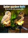 Generic LED Solar Light Owl Waterproof Brown 25cm