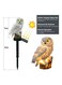 Generic LED Solar Light Owl Waterproof Silver/White 25cm