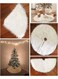 Generic Long Haired Plush Tree Skirt Home Decor White