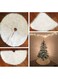 Generic Long Haired Plush Tree Skirt Home Decor White