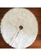 Generic Long Haired Plush Tree Skirt Home Decor White