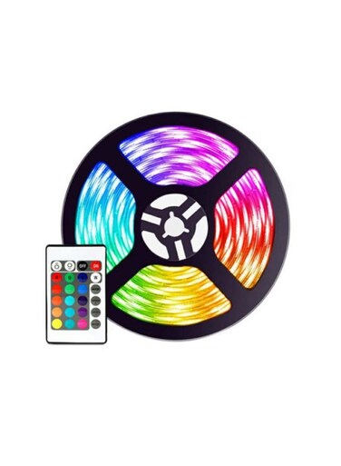 شريط إضاءة LED متعدد الألوان RGB بطول 5 أمتار