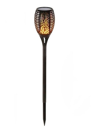 Generic Solar Flame Flickering Lawn Lamps Black