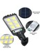 Generic Solar Powered Street Light With 72COB Black