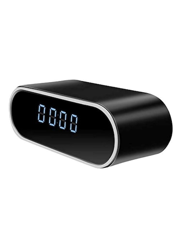 Generic Table Clock HD WiFi Surveillance Camera Black