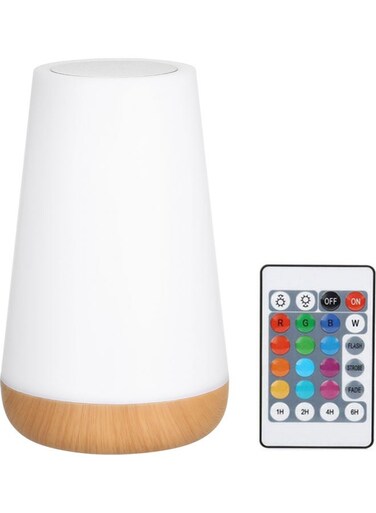 Generic Touching Control Table Lamp With Colourful Changing Light Beige/White