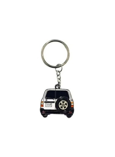 Generic Toyota Land Cruiser Designed Keychain White