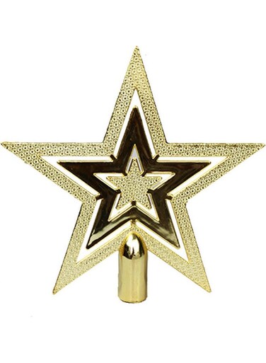 Generic Tree Top Decoration Star Gold 19cm