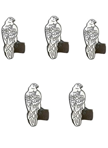 Generic UAE Dubai Falcon Bird Metal Badge Sticker 5 Pcs 2 cm