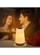 Generic USB Touching Control Bedside Table Lamp White/Gold 15.8x9.8x9.8cm