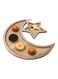 Generic Wooden Ramadan Eid Mubarak Themed Dinner Plate Brown 35x33.3cm