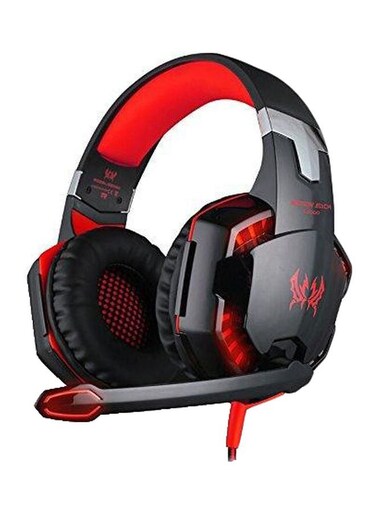سماعات رأس للألعاب سلكية KOTION EACH G2000 تغطي الأذن بالكامل مع ميكروفون لأجهزة PS4/PS5/XOne/XSeries/NSwitch/PC