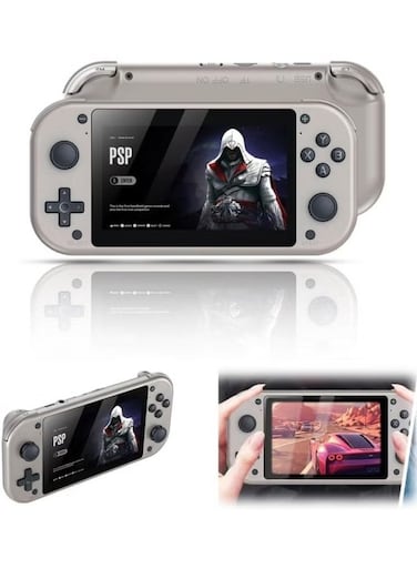 جهاز ألعاب محمول PSP M17 - شاشة عالية الدقة 4.3 بوصة، 10000 لعبة كلاسيكية مدمجة - جهاز ألعاب محمول باليد مزود بعصا تحكم مزدوجة، ووظيفة الحفظ/التحميل، ومخرج تلفزيون - جهاز ألعاب كلاسيكي خفيف الوزن