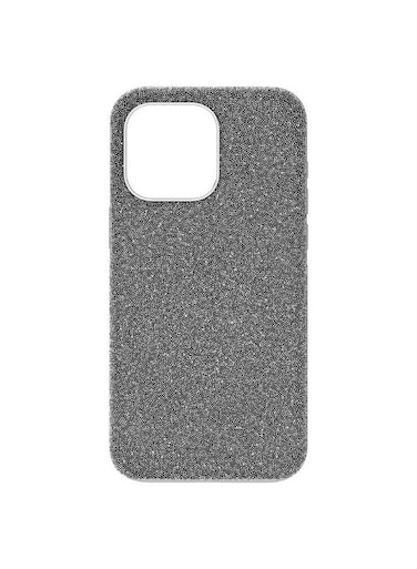 SWAROVSKI iPhone 14 Pro Grey Swarovski Crystal Fabric Case