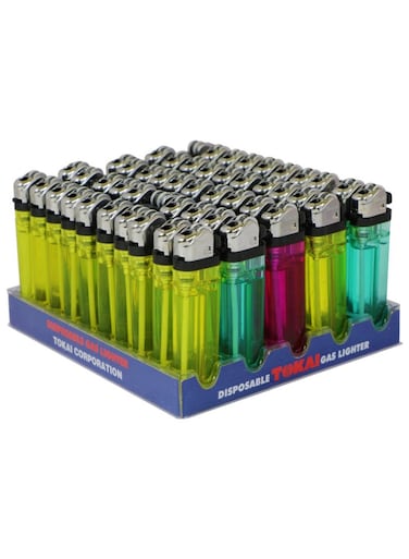 Tokai Pack Of 50 Disposable Gas Lighter Multicolour 50-70mm