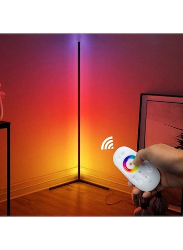 مصباح أرضي زاوية LED RGB من XiuWoo يعمل بجهاز تحكم عن بعد (أحمر/أصفر)