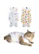 ChicAbode 2 Pack Cat Recovery Suit, Breathable Cat Surgery Recovery Suit Female, Cat Onesie for Cats After Surgery, Cat Spay Recovery Suit Female Abdominal Wounds,M Size (B)