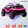 Lovely Baby LB 3003EL Battery Operated Ride-on for Kids, Electric Vehicle with EVA Wheels, Leather Seat, Lights, Music, Rear Storage, for Boys &amp; Girls Ages 2-5 - Pink