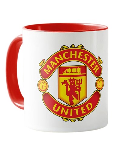 Piece Printed Manchester United FC Mug White &amp; Red