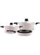 Royalford 5 Piece Non-Stick Cookware Set- RF11973 Aluminum Body with 3 Layer Coating CD Base, Bakelite Handles and Tempered Glass Lid