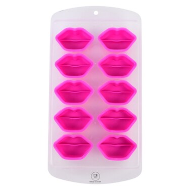 صينية ثلج على شكل شفاه من مادة البولي بروبين و المطاط الحراري البلاستيكي 10 أقسام