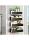 Sleclean Magnetic Spice Rack for Refrigerator, 4 pack, Spice Rack Organizer for Refrigerator and Microwave Oven, Multi Use Kitchen Magnetic Shelf, Black