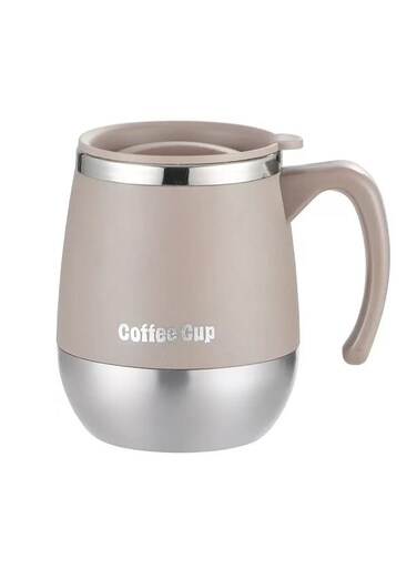 Insulated Stainless Steel Coffee Mug with Lid, Double-Wall Vacuum Thermal Cup for Hot and Cold Drinks, Ideal for Home, Outdoor, Camping, Birthday, Holiday Gift