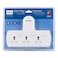 Philips 3-Way Adaptor With Individual Switch SPN1136W/56 White 13A