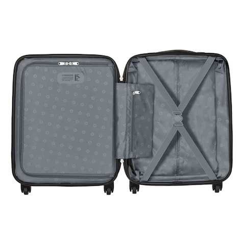 Wenger Trayn 4 Wheel Luggage Hard Trolley Set Black 3 PCS