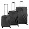 Wenger Trayn 4 Wheel Luggage Hard Trolley Set Black 3 PCS
