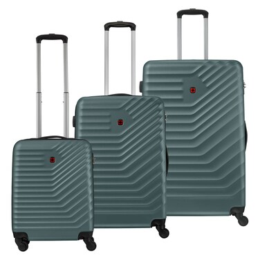 Wenger Trayn 4 Wheel Luggage Hard Trolley Set Deep Lake 3 PCS