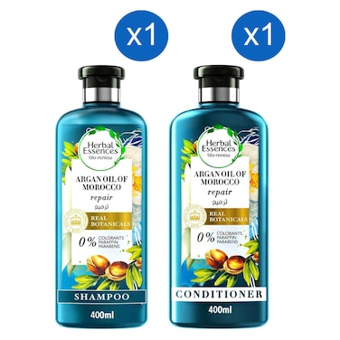 Herbal Essences Bio Renew Repair Argan Oil of Morocco Shampoo and Bio Renew Repair Argan Oil Of Morocco Conditioner 400ml+400ml
