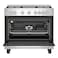Beko 90x60cm Free Standing Gas Cooker, Full Safety,5 High Efficiency Gas Burner(1 Wok),Cast Iron Pan Support, Conventional Fan Oven,BGGR 11127 GX(Inox)