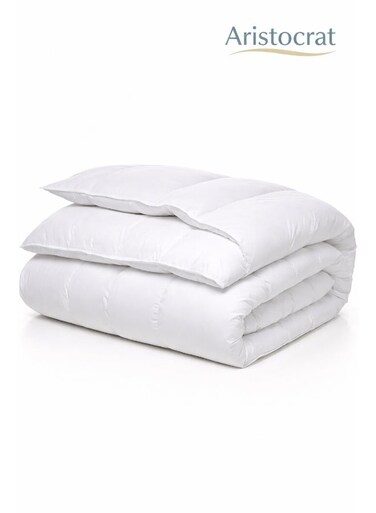 Microfiber Hotel Quality All-Season Duvet Insert 135x220 cm &acirc;&euro;&ldquo; Single/Twin Bed Size, Hollow Siliconized Polyester Filling, Soft &amp; Lightweight White Comforter Microfiber White 135x220cm