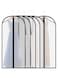 SUREPP Extra Long Dress Clothing Bag 60 * 24 inch Transparent Hanging Lightweight Breathable Dust Cover with Full Zipper in Study, Used for Storing Clothes and Travel Bags, Set of 6