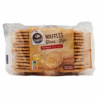 Carrefour Original Thin Pure Butter Waffles, 300g