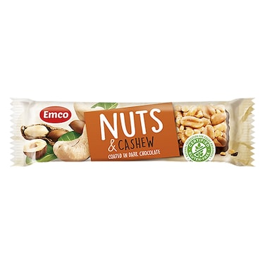 Emco Bar Chocolate with Nuts and Cashew, 35g