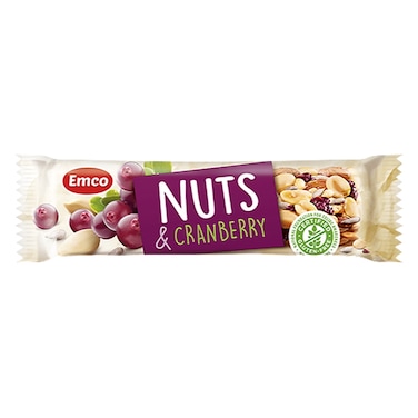 Emco Bar Chocolate with Nuts and Cranberry, 35g