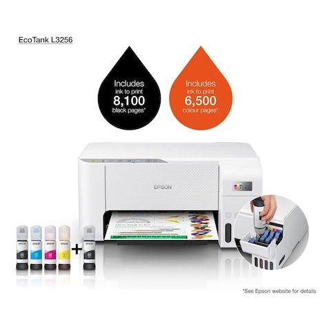 Epson Ecotank L3256 Wi-Fi Multifunction Inktank Printer White
