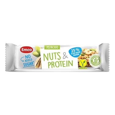 Emco Nuts And Protein Bar No Added Sugar Pistachio 35g