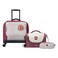 Delsey Back to School 2024 4 Wheel Horizontal Bag Set Beige 3 PCS